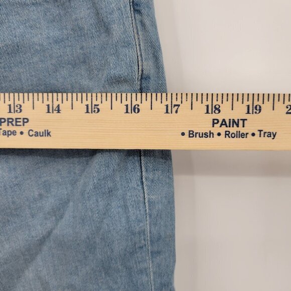 Uniqlo Women Blue 10" High Waisted Distressed Raw Hem Stretch Jeans Size 27 - Picture 9 of 11